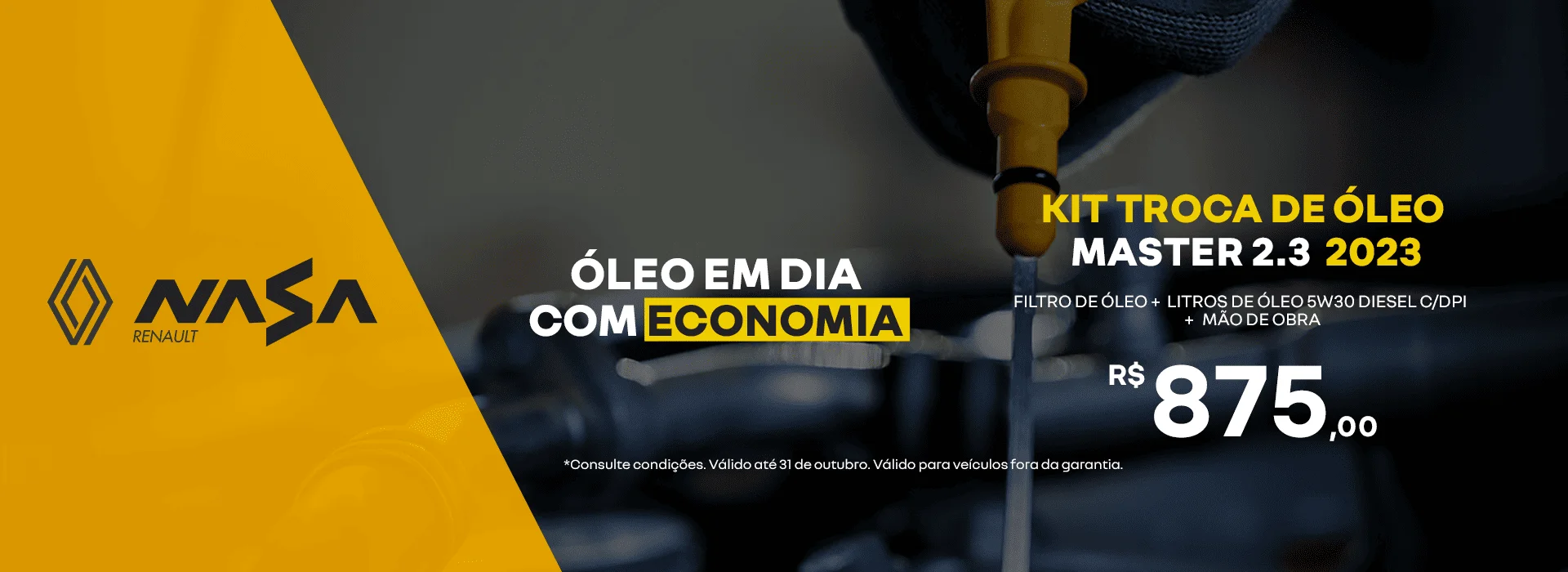 KIT TROCA DE ÓLEO MASTER - BANNER 01