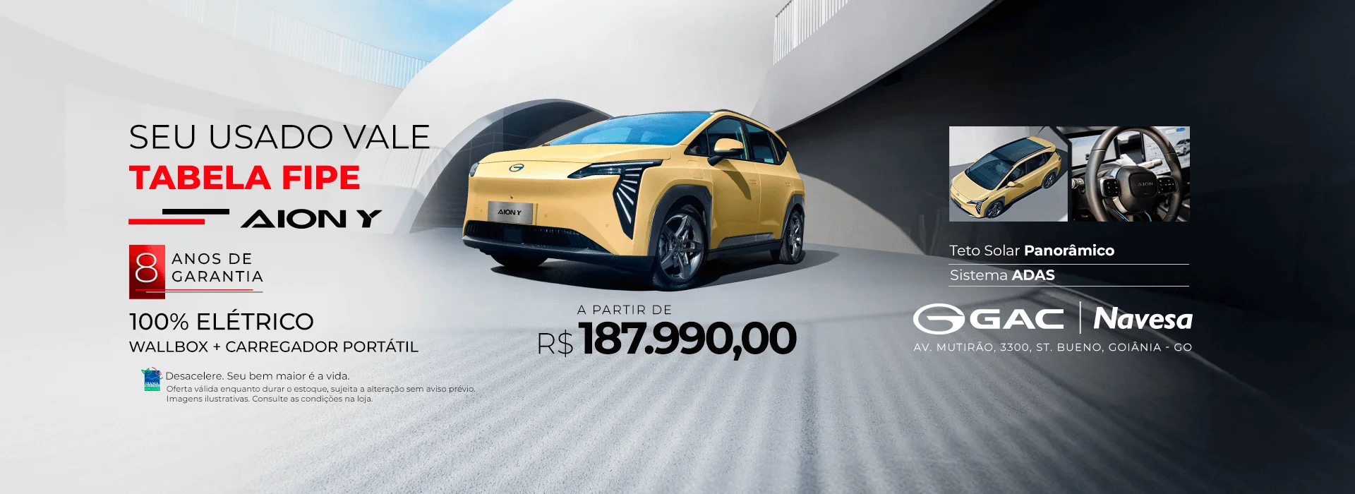 Aion Y 100% Elétrico – Tabela Fipe no seu usado | GAC Navesa