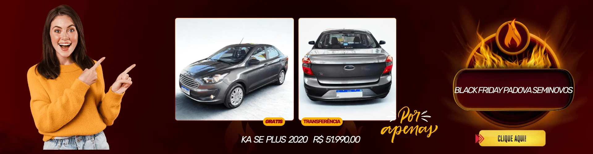 Ka SE Plus 2020 com transferência GRÁTIS por apenas R$ 51.990!