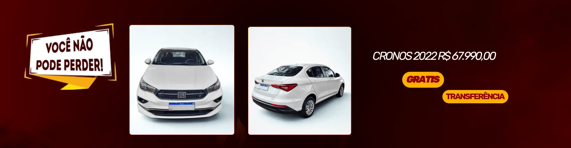 Fiat Cronos 1.3 2022/23 com transferência GRÁTIS e preço especial de R$ 67.900!   Econômico, espaçoso e impecável — pronto pra você sair rodando.