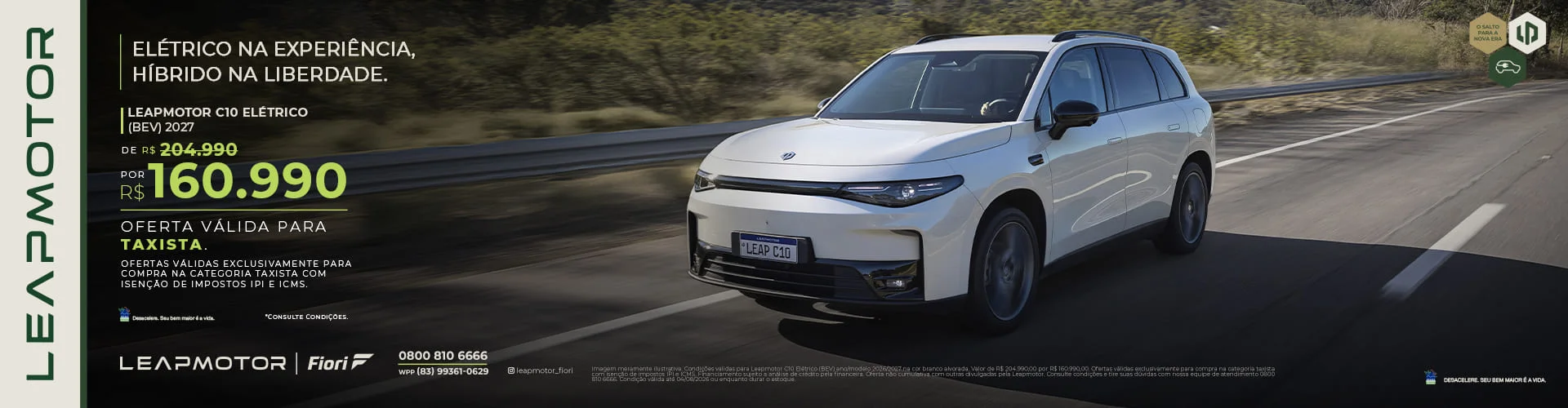 Leapmotor C10 Elétrico 2027 para Taxistas | Isenção IPI e ICMS
