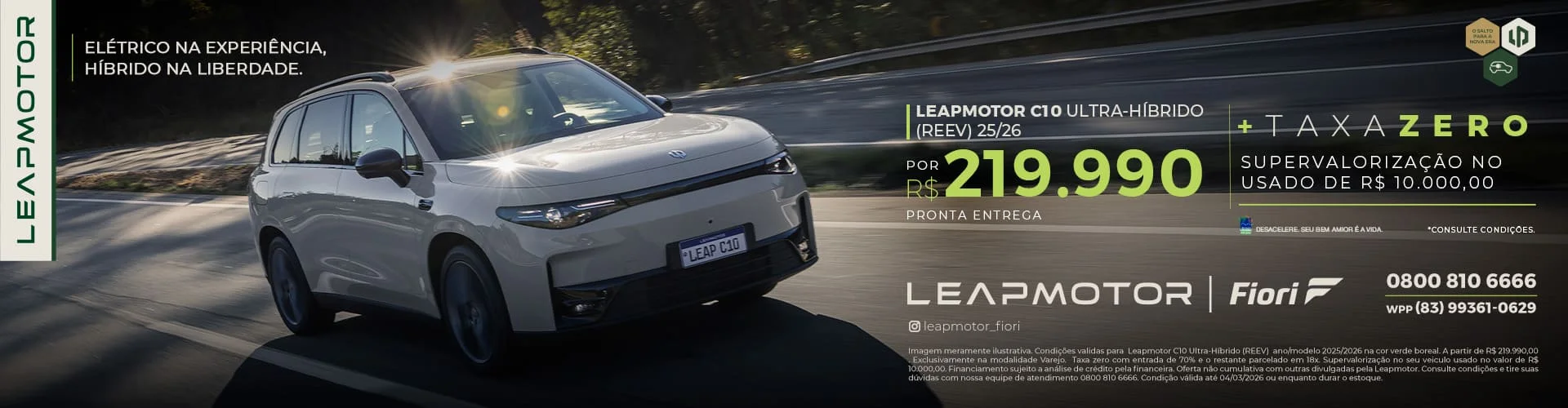Leapmotor C10 Ultra-Híbrido REEV 25/26 | Taxa Zero e Supervalorização