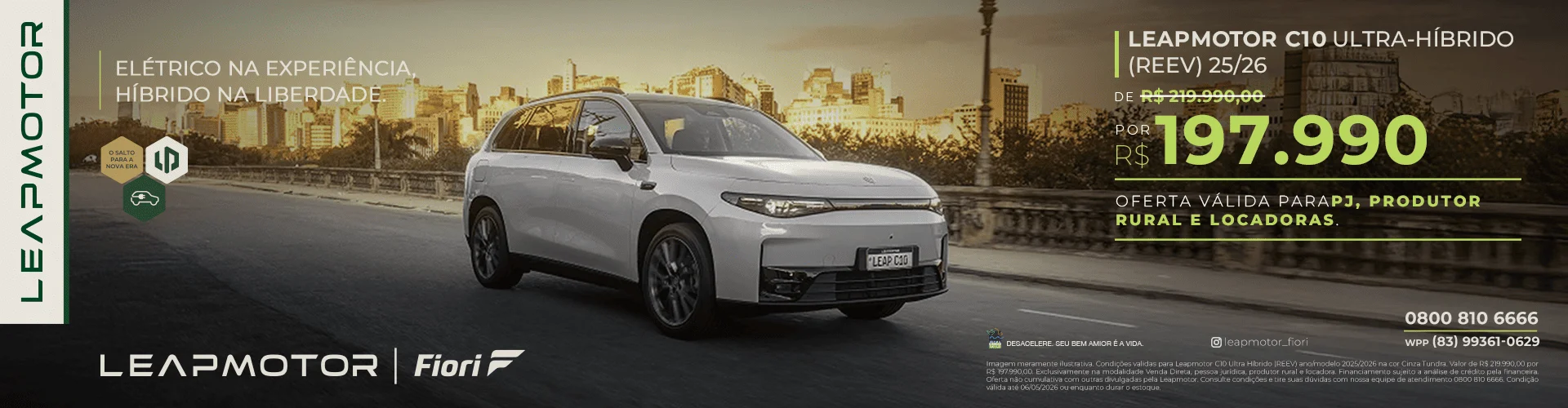 Leapmotor C10 Ultra-Híbrido REEV 25/26 | Venda Direta Fiori