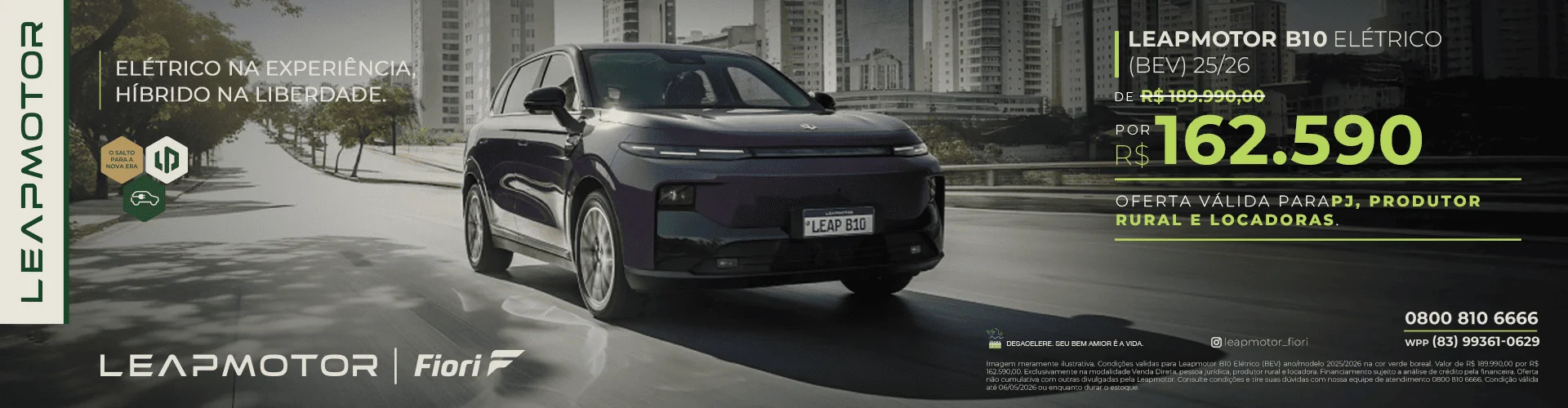 Leapmotor B10 Elétrico (BEV) 25/26 | Preço Exclusivo Fiori
