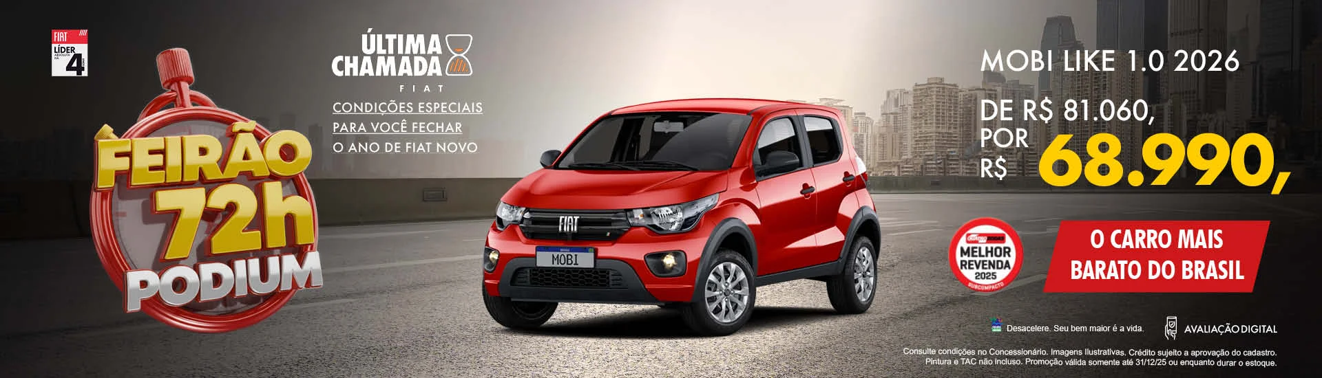 Carro Mobi Fiat Podium Espirito Santo