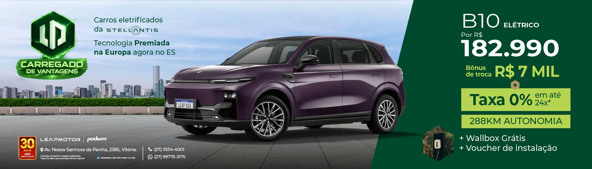 Carro B10 Leapmotor Podium Espirito Santo