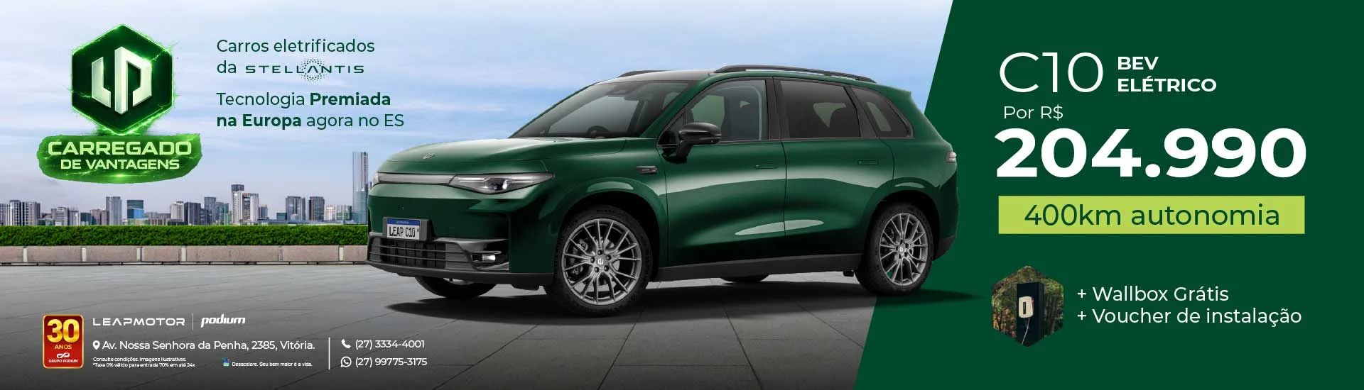 Carro C10 Bev Leapmotor Podium Espirito Santo