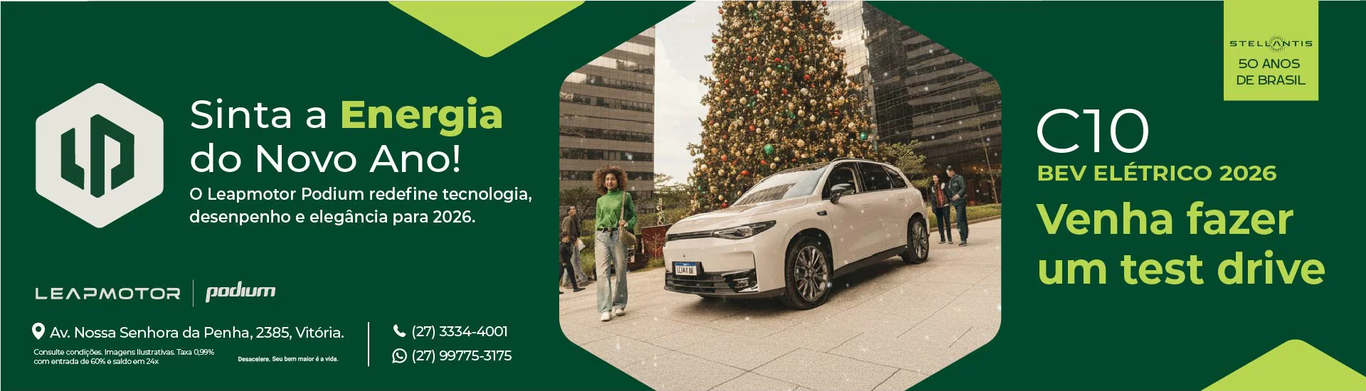 Carro C10 BEV Leapmotor Podium Espirito Santo