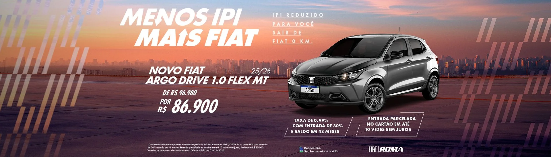 Campanha de vendas Roma Fiat Argo 1.0