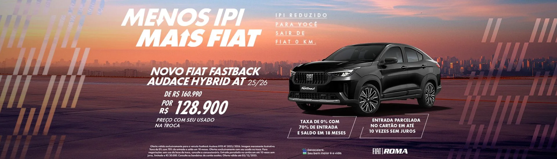 Campanha de vendas Roma Fiat - Fastback