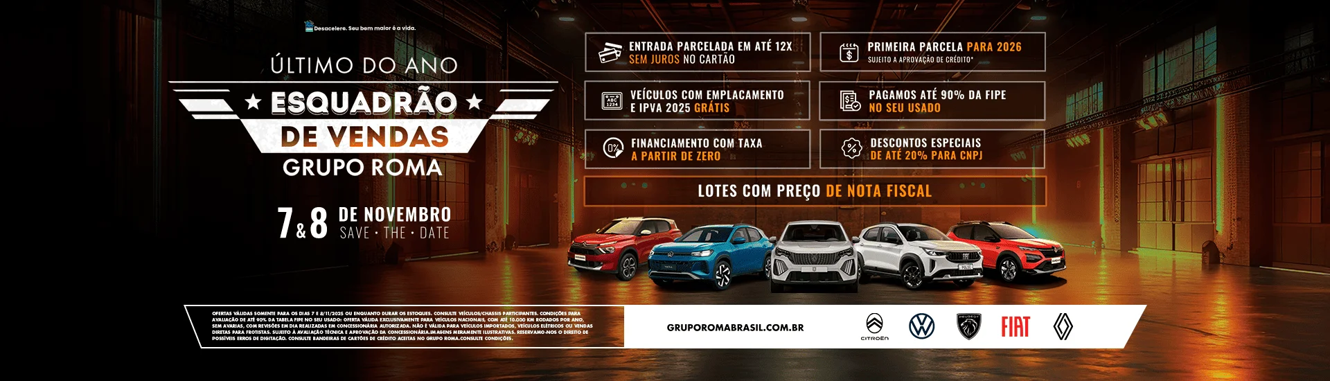 Condições do Esquadrão de vendas Grupo Roma