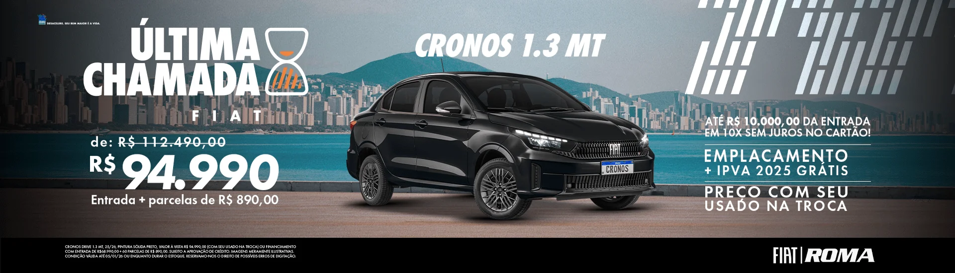 Última chamada Fiat Cronos