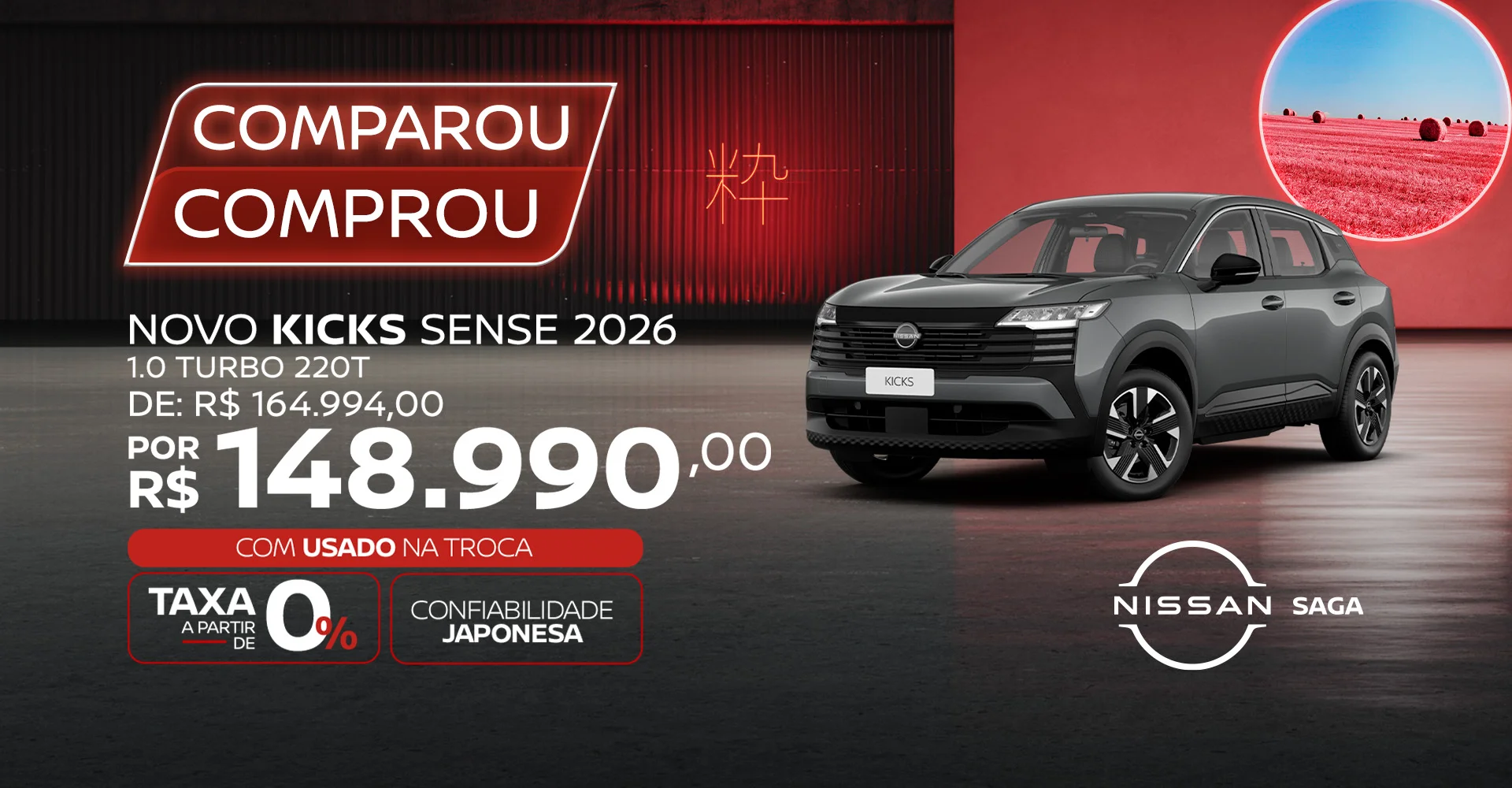 Novo Kicks Sense 2026