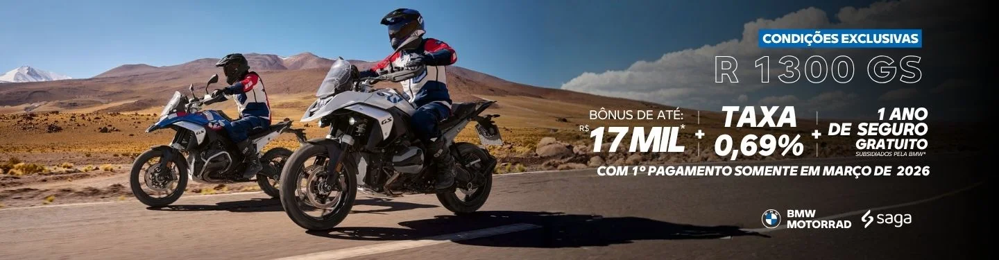 oferta novembro linha r 1300 gs com bonus de 17 mil saga bmw motorrad