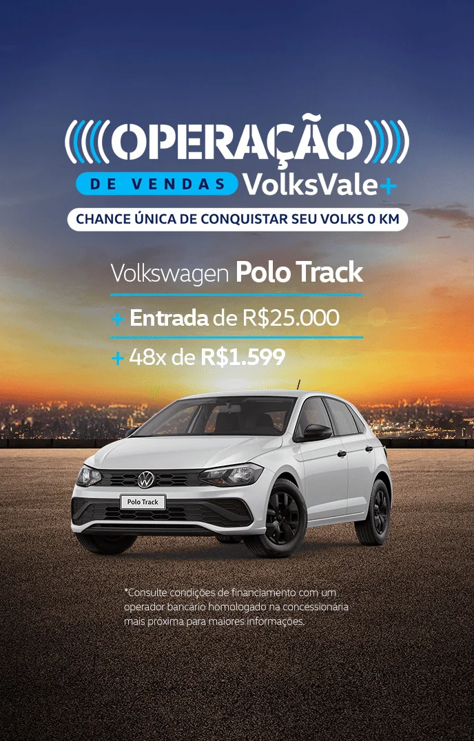 Oferta Operação Volks Vale Mais do carro Polo Track da Saga Volkswagen de Porto Velho