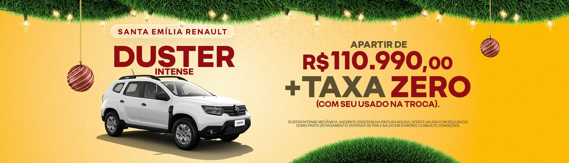 OFERTA DUSTER INTENSE COM TAXA ZERO