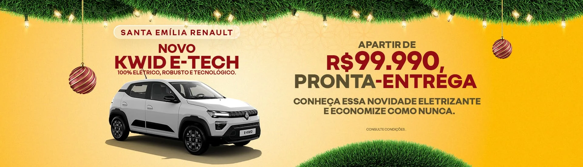 NOVO KWID E-TECH NA SANTA EMILIA