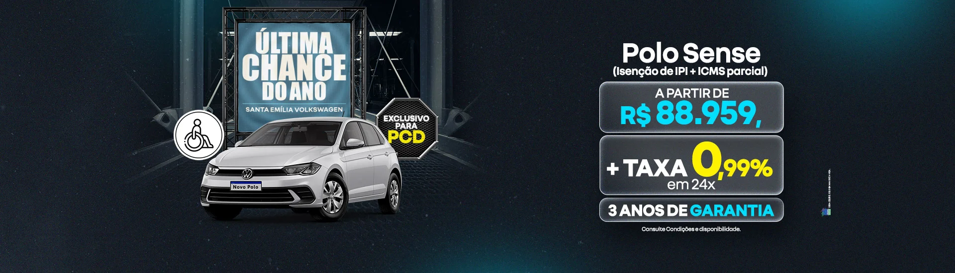 Polo Sense PCD | Última Chance do Ano | Santa Emília Volkswagen