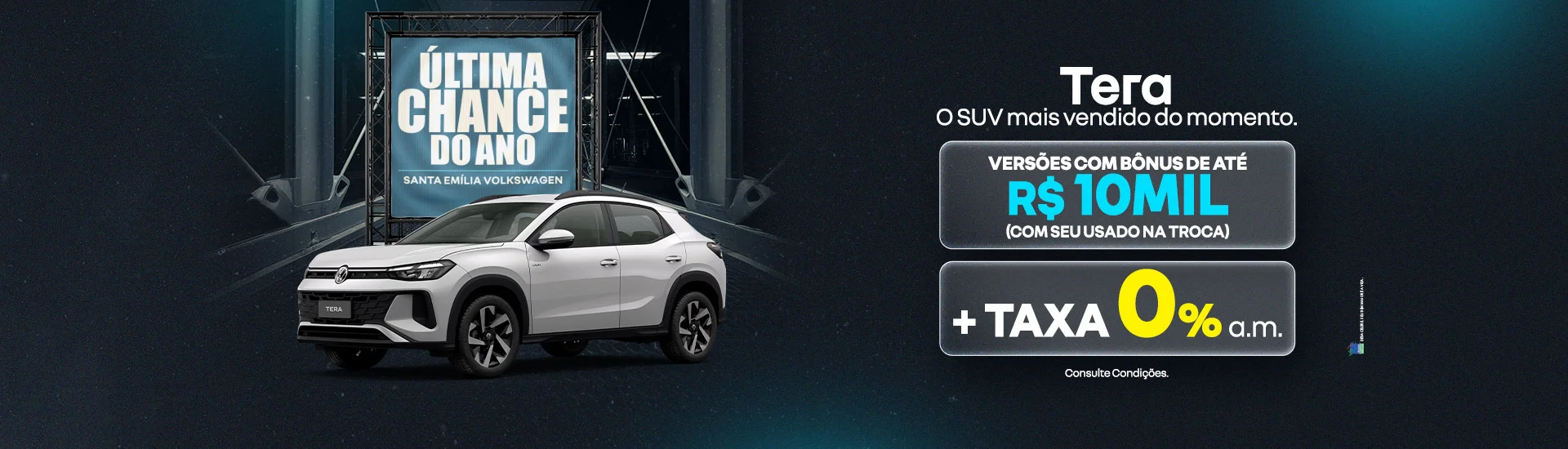 Volkswagen Tera com Bônus de até R$ 10 Mil | Última Chance VW