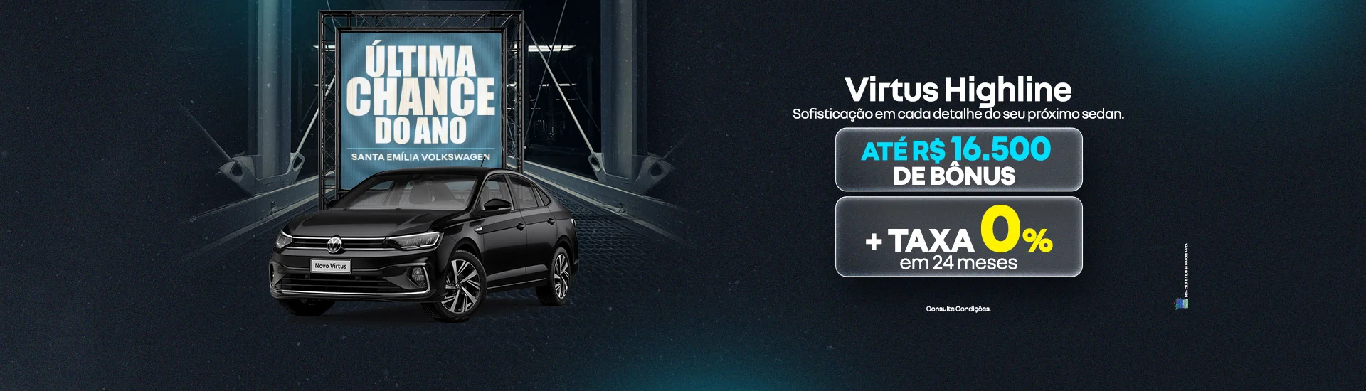 Virtus Highline com Bônus de até R$ 16.500 | Última Chance VW