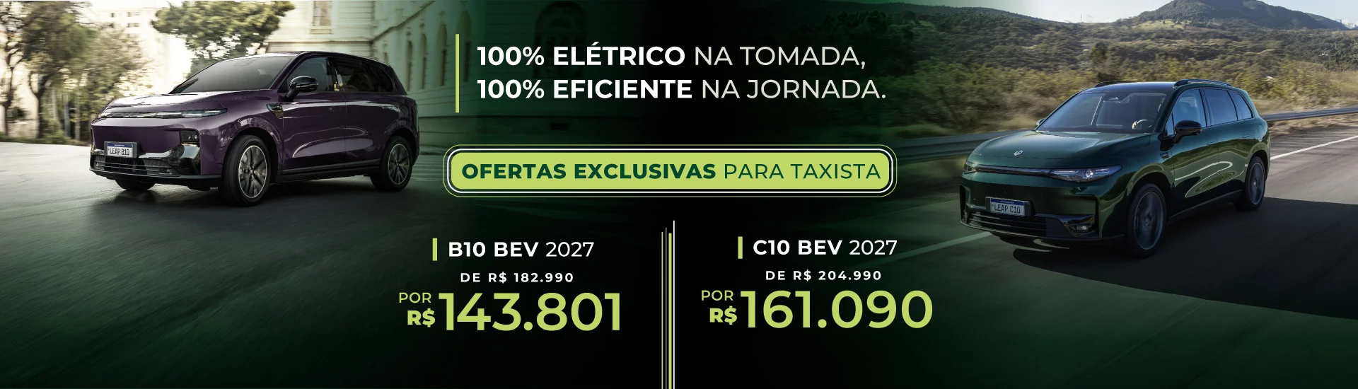 LEAPMOTOR | GANCHO JULHO C10 BEV E B 10 BEV TAXISTA