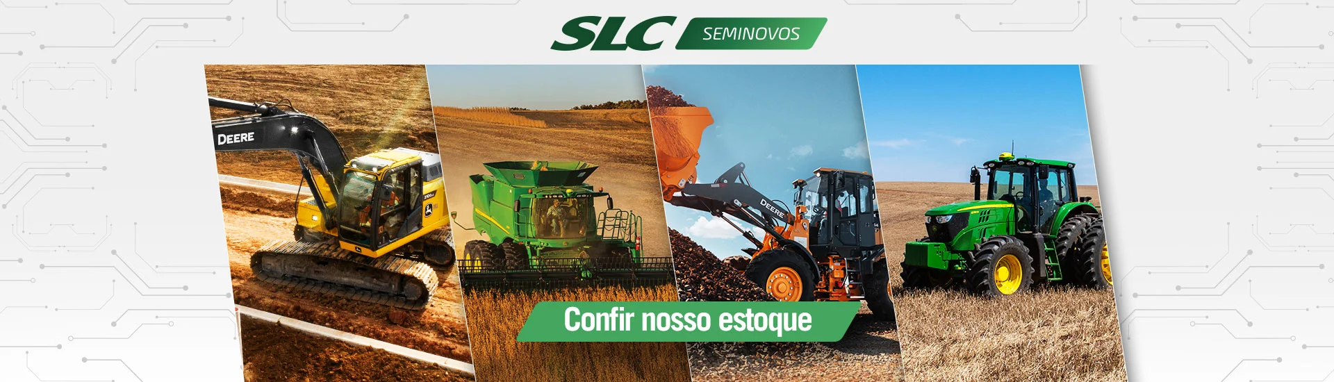seminovos construção concorrencia John Deere SLC Maquinas New Holland Valtra