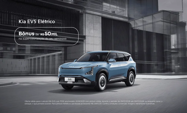EV5 Land F.555 24/25 - Kia EV5 com bônus de R$50mil* na supervalorização do seu seminovo