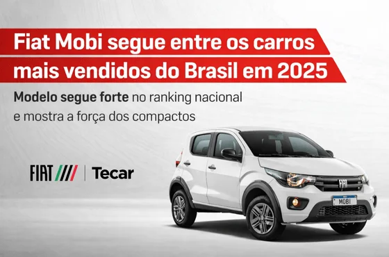 Fiat Mobi entre os carros mais vendidos do Brasil em 2025