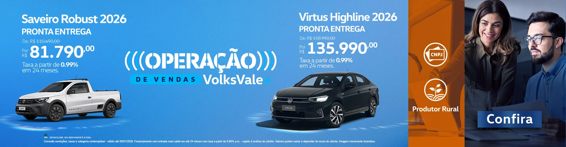 Operação de vendas Volks Vale+