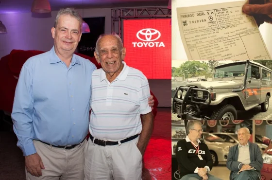 Homenagem a Enéas Jacome, primeiro cliente Toyota na cidade