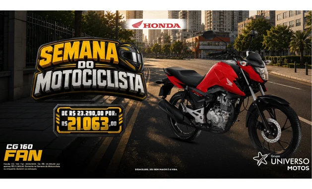 CG 160 Fan  - Semana do Motociclista na Universo Motos