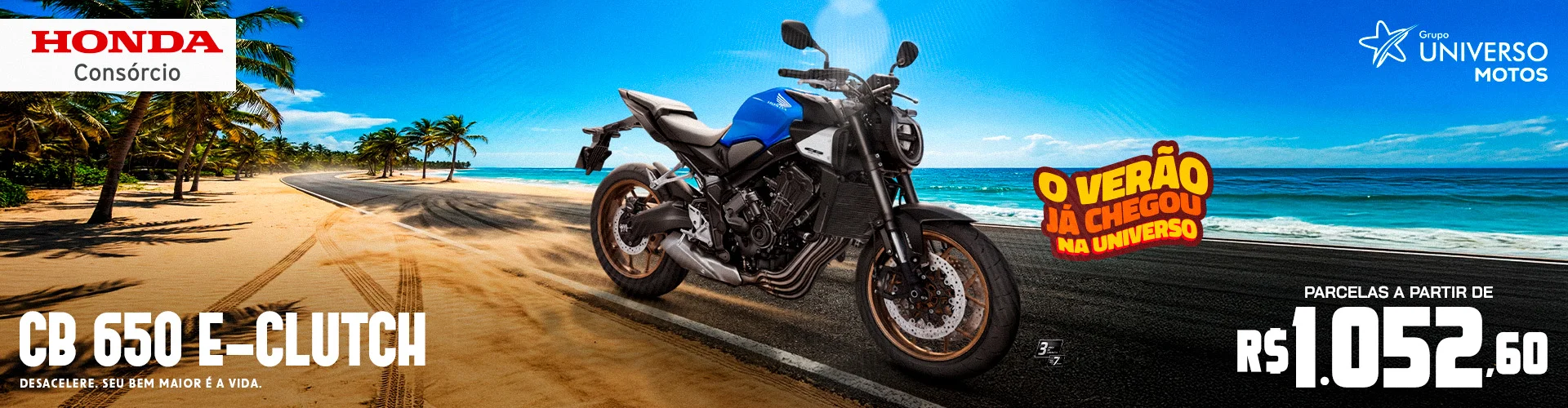 CB 650 E-Clutch – O verão chegou na Universo Motos!