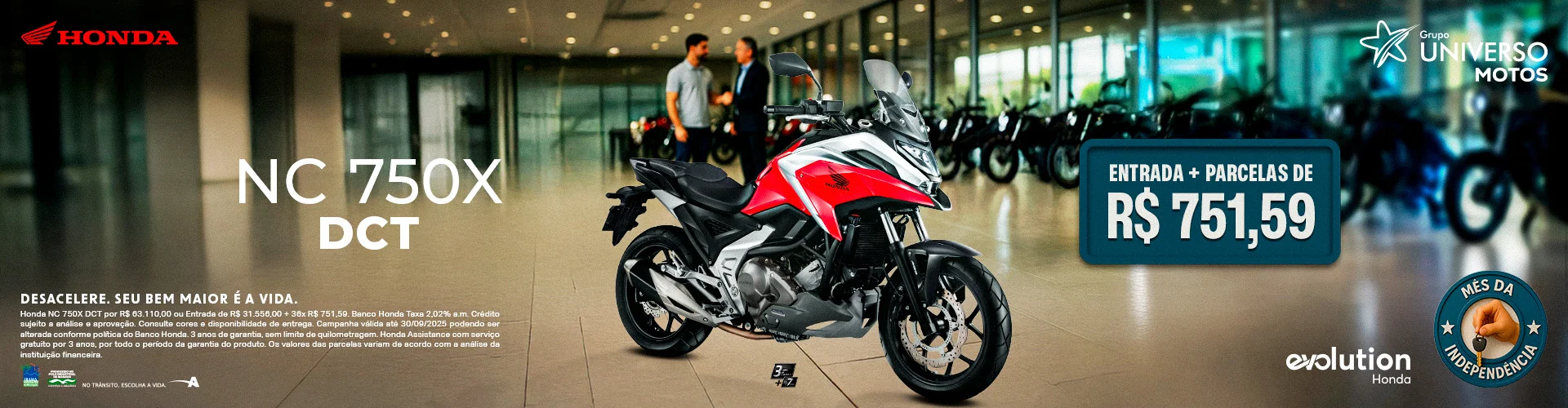 Honda NC 750X DCT | Oferta Mês da Independência