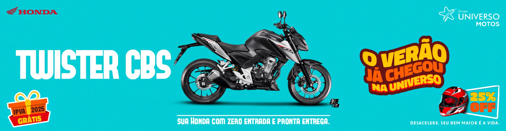 Twister CBS com IPVA 2025 Grátis e Pronta Entrega | Universo Honda