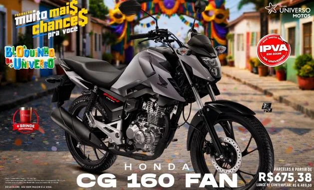 CG 160 Fan 2025 - Honda CG 160 Fan com condições imperdíveis!