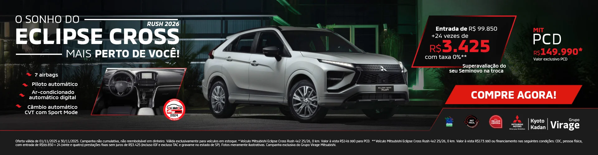 O sonho do Eclipse Cross mais perto de você.