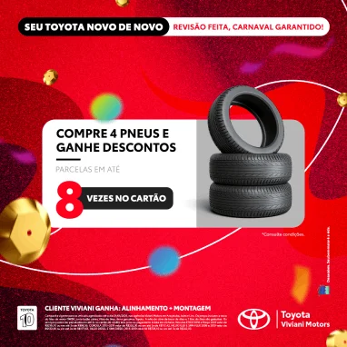 Compre 4 pneus e ganhe descontos!